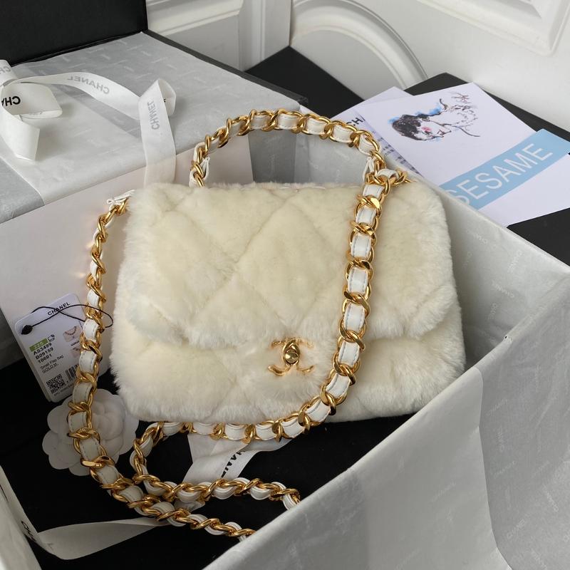 Chanel Handbags AS3499 Wool White